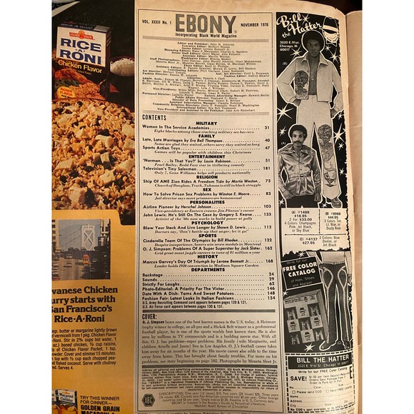 Vintage November 1976 Ebony Magazine with Featured Cover,”O.J. Simpson: - Picture 2 of 12
